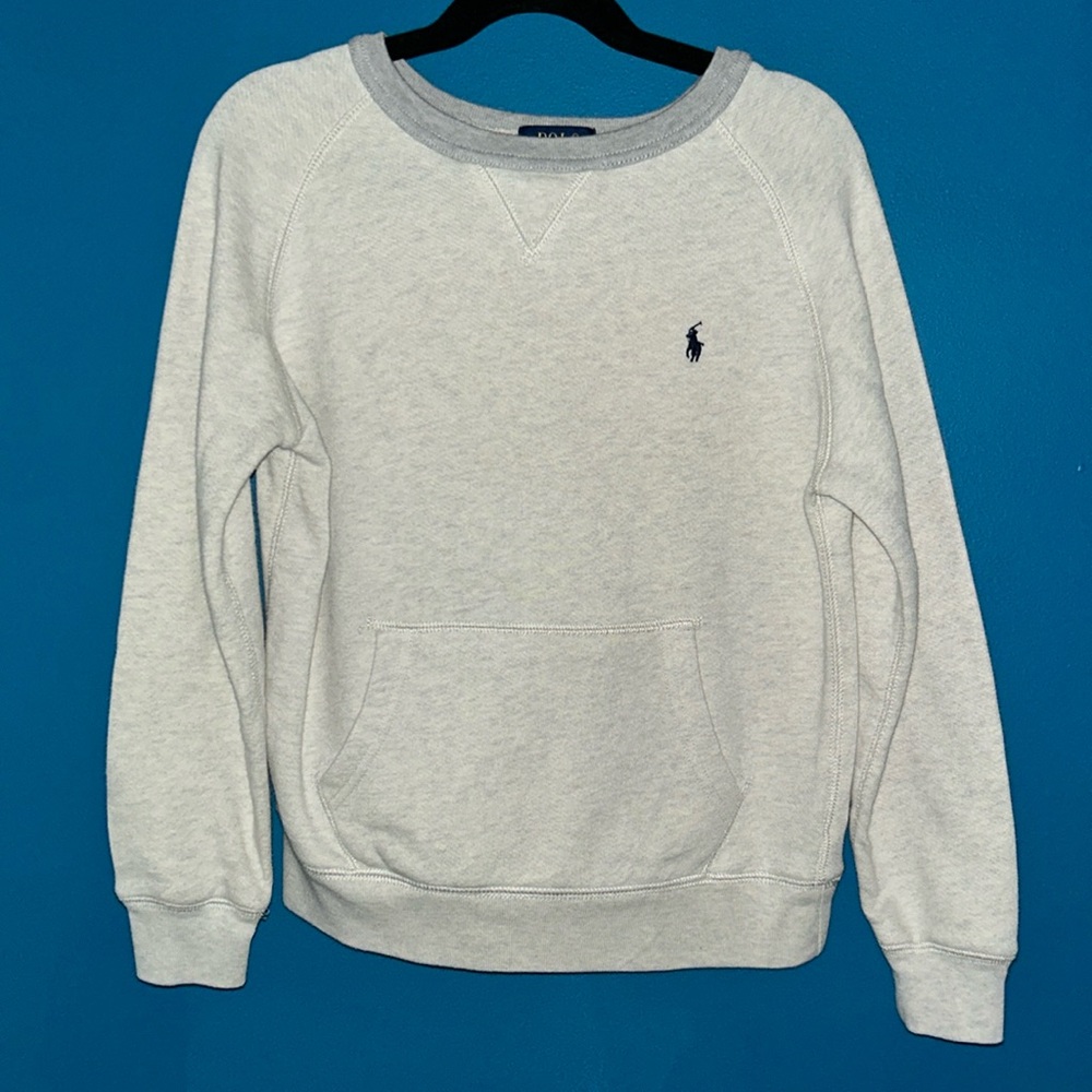 Polo by Ralph Lauren • Little Boys Ribbed V-inset Fleece Sweatshirt • Si…
